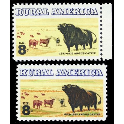 1504a, Mint VF NH 8¢ Green & Red Brown Colors Omitted ERROR Stuart Katz