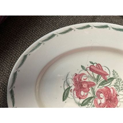 Susie Cooper Red Flower Floral Oval Plate