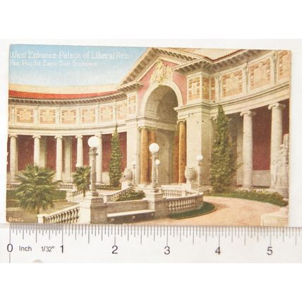 vintage Postcard W. Entrance Palace Liberal Arts Pan.Pac Int. Expo San Francisco