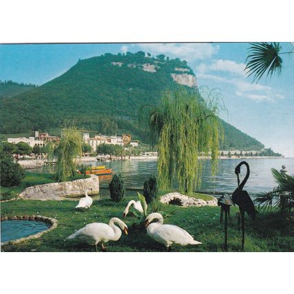 Garda La Rocca Italy Postcard posted 1987 crease