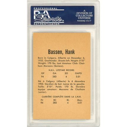 1962 Parkhurst Hank Bassen #19 PSA 8 P1246