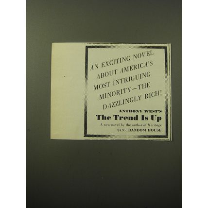 1960 Random House Book Advertisement - The Trend is Up by Anthony West