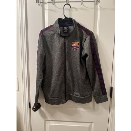 FCB Barcelona Youth Kid Boys Athletic Full Zip Track Jacket Slim Fit Size XL