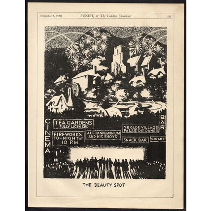 BEAUTY SPOT 1934 Thomas Derrick PUNCH CARTOON PAGE