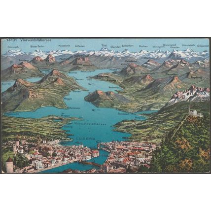 Vierwaldstättersee, Luzern, c.1910s - Wehrli AK