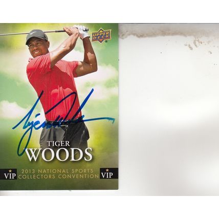 TIGER WOODS 2013 AUTOGRAPHED PGA GOLF TOUR HALL OF FAME MAJOR CHAMPION PLAYER