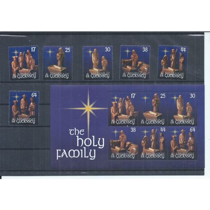 Guernsey stamps. 1999 Christmas - the Holy Family set & minisheet MNH (AH102