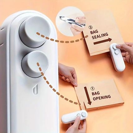 Mini Bag Sealer, Usb Rechargeable Chip Bag Sealer Heat Seal, Portable Handheld ↑