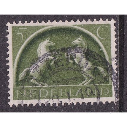 Netherlands 1943 ROTTERDAM POSTMARK on 2.5c Seahorse VGC
