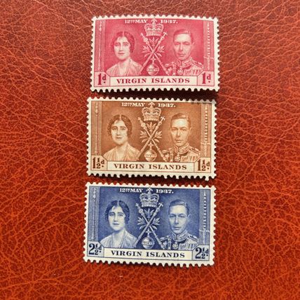 BRITISH VIRGIN ISLANDS KGVI 1937 CORONATION set 3 SG107 - SG109 MH