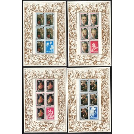 Gambia 400th Birth of Rubens 4v Full Sheets 1977 MNH SG#388-391