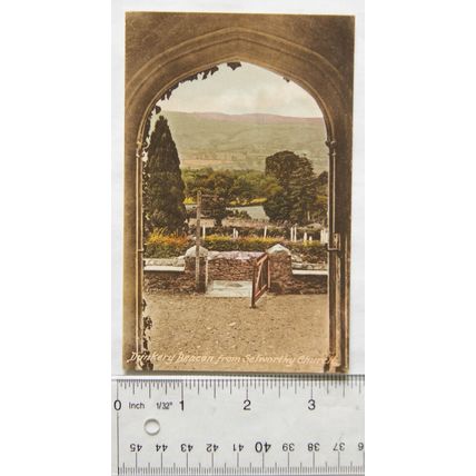 vintage postcard Dunkery Beacon from Selworthy Church