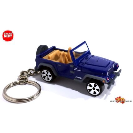 VERY RARE KEYCHAIN BLUE JEEP WRANGLER
