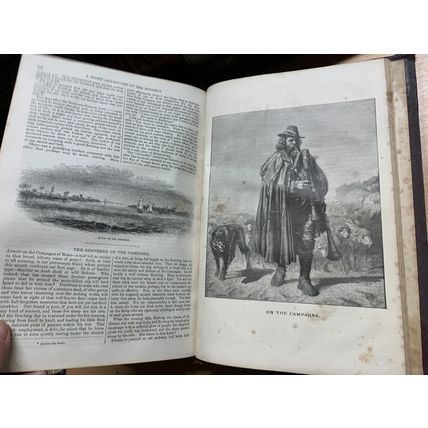 JAN-DEC 1866 "THE LEISURE HOUR" BOUND ISSUES ILLUSTRATED ANTIQUE BOOK (P8)