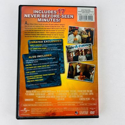 The 40-Year-Old Virgin DVD Unrated Steve Carell, Catherine Keener