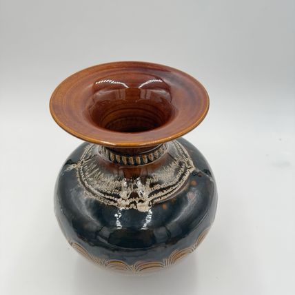 Vintage HAEGER Art Pottery VASE GRAND CANYON M-13 SIGNED S. MAGLIO