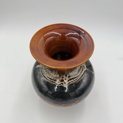 Vintage HAEGER Art Pottery VASE GRAND CANYON M-13 SIGNED S. MAGLIO