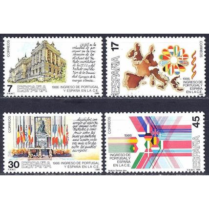 España. 1986. Mi # 2709 / 12. Spain and Portugal into the ECU