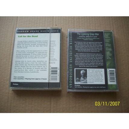 John Le Carre X2 Audiobooks Call for the Dead & The Looking Glass War-Cassettes