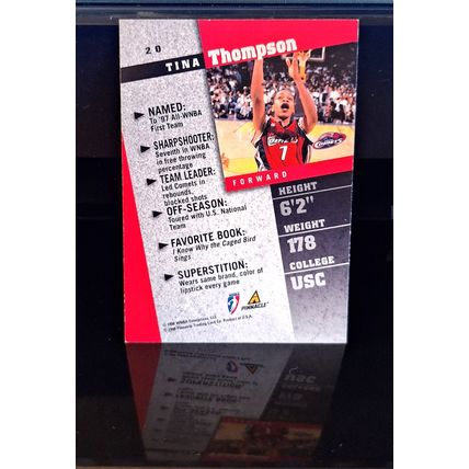 TINA THOMPSON PINNACLE 1998 WNBA BASKETBALL CARD #20
