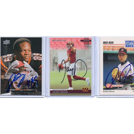 Autographed 3 Card Lot with Jayden Daniels Signed