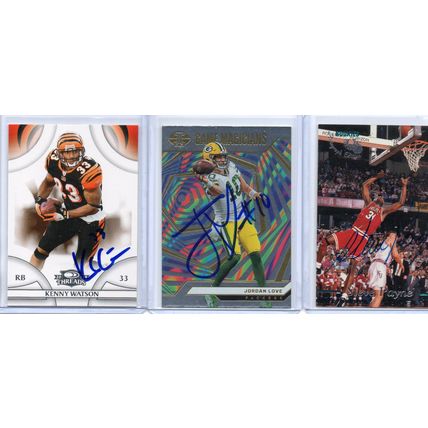 Autographed 3 Card Lot with Jordan Love Signed