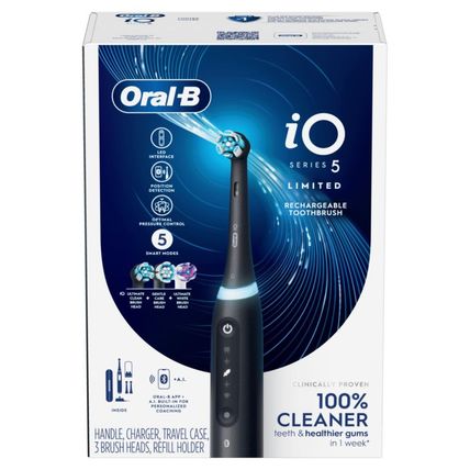 Oral-B Io Deep Clean + Whiten Rechargeable Electric Toothbrush with Visible Pres