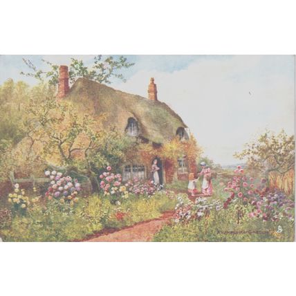 Artist Drawn A Hampshire Garden Oilette 7114 Postcard (QHAM330)