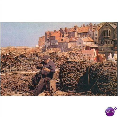 Fisherman Repairing Fishing Lines, Whitby, Yorkshire - Chadwick Views