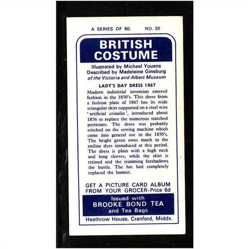 1967 Brooke Bond Tea Card, British Costumes, no.35