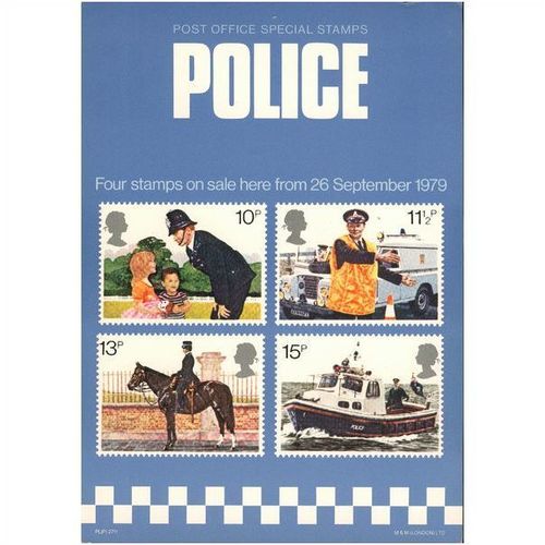 Post Office Special Stamps A4 Poster - Police 1979