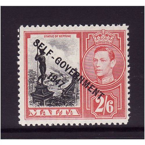 MALTA 1948 SG 246 2s 6d BLACK AND SCARLET U/M MINT #1