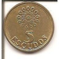 PORTUGAL 5 ESCUDOS 1998