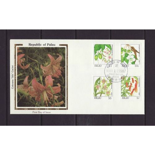 Palau 1987 FDC Flowers (B-113)