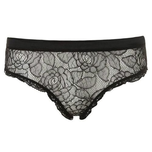 MIMI HOLLIDAY Bon Bon Noir Peep Brief BNWT