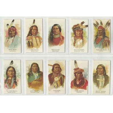ALLEN & GINTER INDIAN CHIEF ' NOSTALGIA REPRINT ' card set