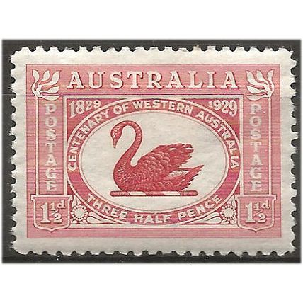 Australia 1929 SG116 1 1/2d Dull Scarlet Centenary Mounted Mint .. ..