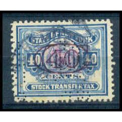 Used Revenue 40c N.Y. Stock Transfer Very Fine WA2808