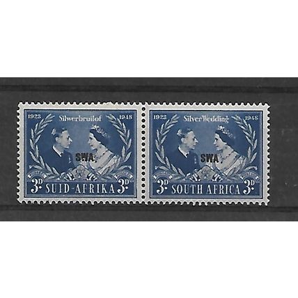 SouthWestAfrica.Royal Silver Wedding Pair.Unmounted Mint.May21a