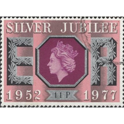 GB, Queen Elizabeth II, Silver Jubilee, pink 1977, 11p, #2