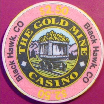 Gold Mine. $2.50 Casino Chip. Black Hawk, CO. T64.