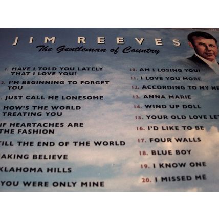 JIM REEVES - THE GENTLEMAN OF COUNTRY - CD ALBUM2006 - 1DISC