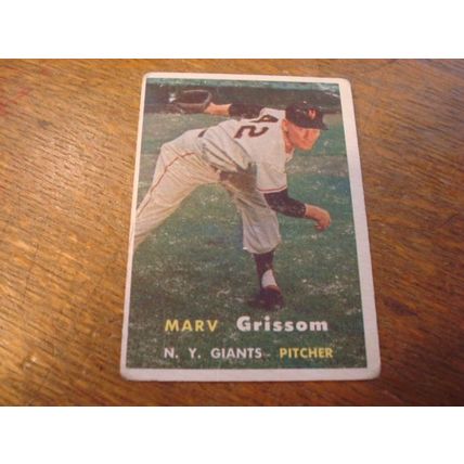 1957 Topps, MERV GRISSOM, #216, NY Giants