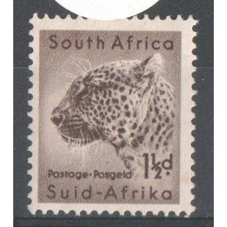 SOUTH AFRICA 1954 - Wild Animals Series - Leopard - 1.5d sepia - Cats - MNH