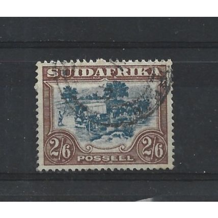 SouthAfrica.SG49 2s 6d Ox-Wagon.Afrikaans Inscription.Fine Used.Aug25d
