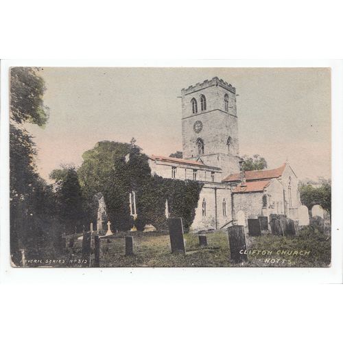 Clifton Church Nottingham Nottinghamshire Peveril Series Postcard 312