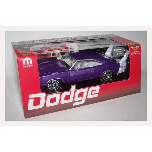 1/18 1969 DODGE DAYTONA PLUM CRAZY WITH WHITE WING 1 OF 500 , new in the box,