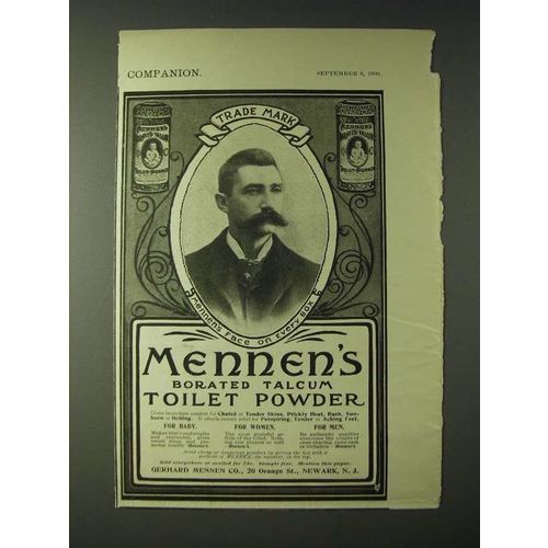 1900 Mennen's Ad - Borated Talcum Toilet Powder