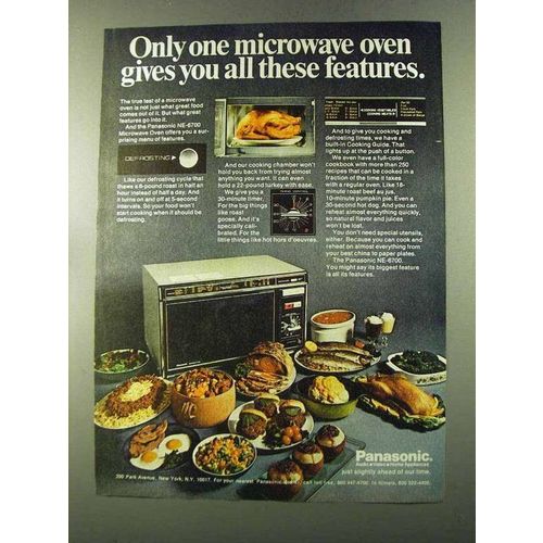 1973 Panasonic NE-6700 Microwave Oven Ad - Features