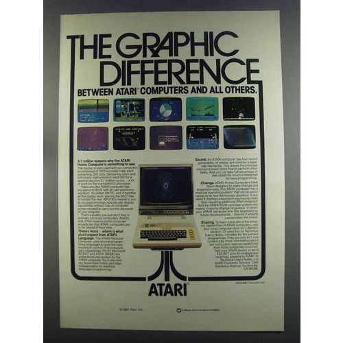 1982 Atari Computers Ad - The Graphic Difference